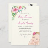 Funny Stork Baby Shower Einladung - ich komme (Vorne/Hinten)