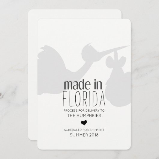 Funny Stork Delivery Pregnancy Ankündigung (Vorne/Hinten)