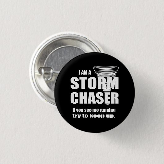 Funny Storm Chaser Black Button (Vorne & Hinten)