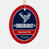 Funny Storm Chaser Tornado Twister Keramik Ornament (Rechts)