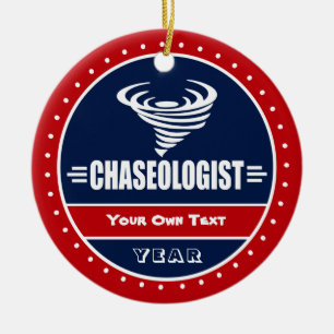 Funny Storm Chaser Tornado Twister Keramik Ornament