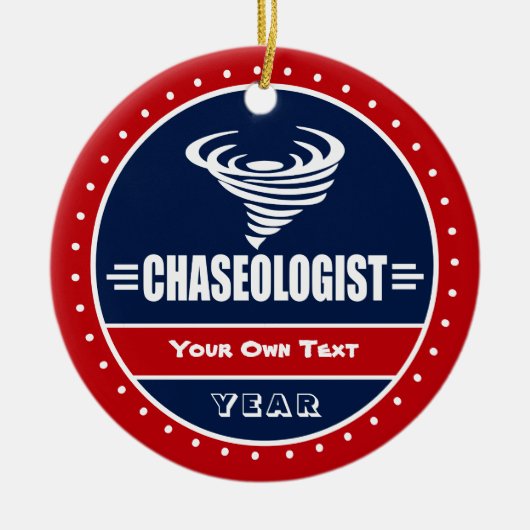 Funny Storm Chaser Tornado Twister Keramik Ornament (Vorne)