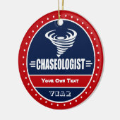 Funny Storm Chaser Tornado Twister Keramik Ornament (Links)