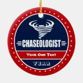 Funny Storm Chaser Tornado Twister Keramik Ornament (Hinten)