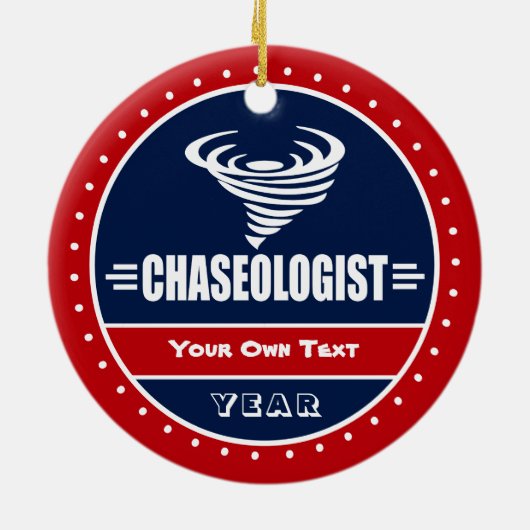 Funny Storm Chaser Tornado Twister Keramik Ornament (Hinten)