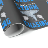Funny Storm Chasing Meteorologie Tornado Fan Geschenkpapier (Rolleneckpunkt)