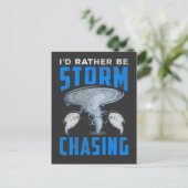 Funny Storm Chasing Meteorologie Tornado Fan Postkarte (Stehend Vorderseite)