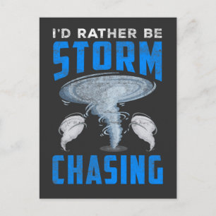 Funny Storm Chasing Meteorologie Tornado Fan Postkarte