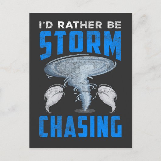 Funny Storm Chasing Meteorologie Tornado Fan Postkarte (Vorderseite)