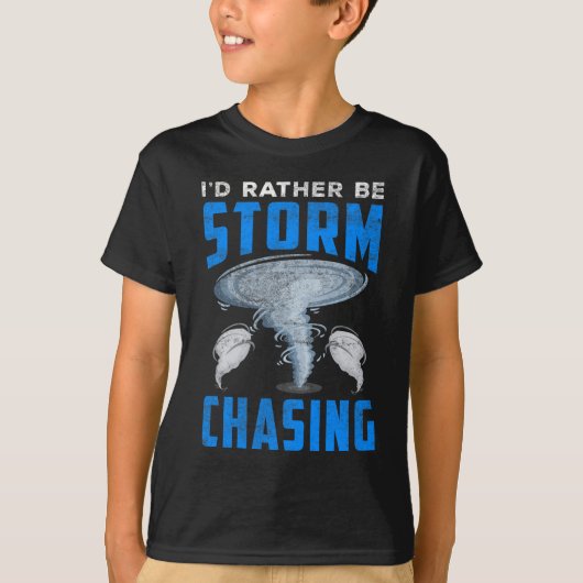 Funny Storm Chasing Meteorologie Tornado Fan T-Shirt (Vorderseite)