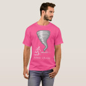 Funny Storm Chasing With Man Running Toward Tornad T-Shirt (Vorne ganz)