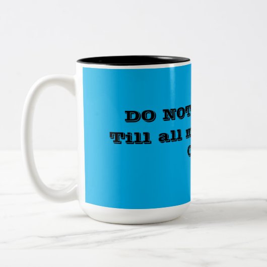 Funny stört nicht zweifarbige tasse (Links)