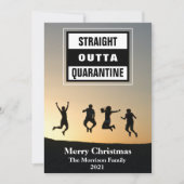 Funny Straight Outta Quarantine Foto Weihnachten (Vorderseite)