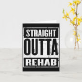 Funny Straight Outta Rehab Geschenk Idee Karte (Gelbe Blume)