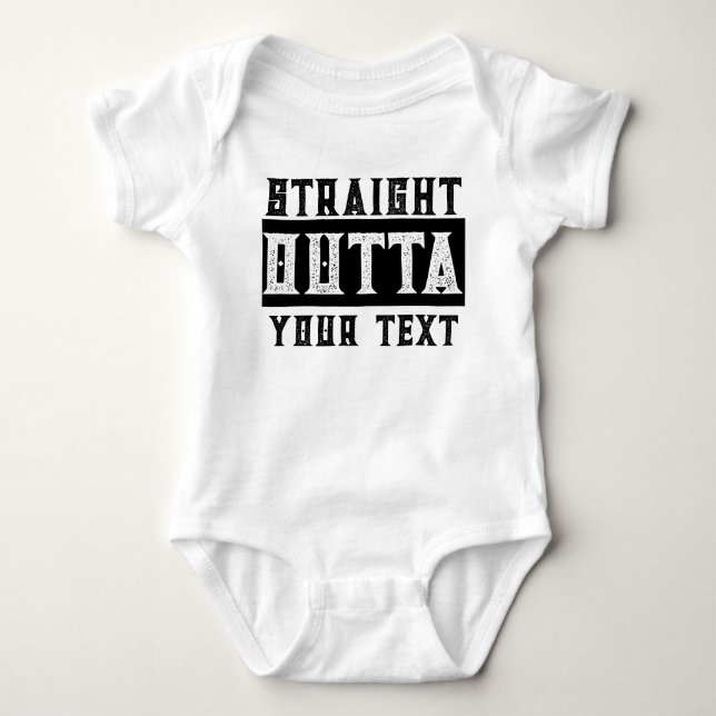Funny 'Straight Outta Your Text' Baby Strampler (Vorderseite)
