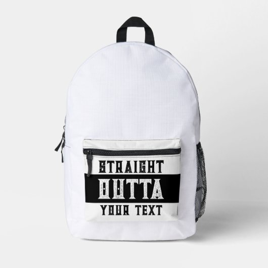 Funny 'Straight Outta Your Text' Bedruckter Rucksack (Vorderseite)
