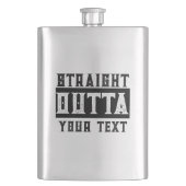 Funny 'Straight Outta Your Text' Flachmann (Vorderseite)