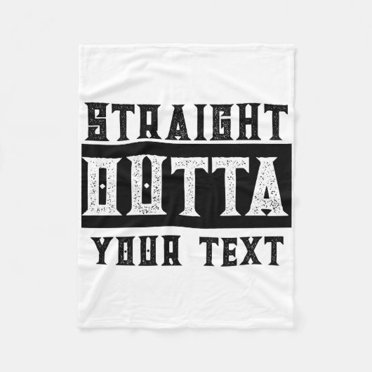 Funny 'Straight Outta Your Text' Fleecedecke (Vorderseite)