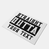 Funny 'Straight Outta Your Text' Fußmatte (Schrägansicht)