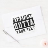 Funny 'Straight Outta Your Text' Quadratischer Aufkleber (Umschlag)