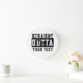 Funny 'Straight Outta Your Text' Runde Wanduhr (Zuhause)