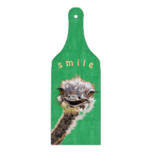 Funny Strauß Cutting Board Lächeln - Benutzerdefin Schneidebrett