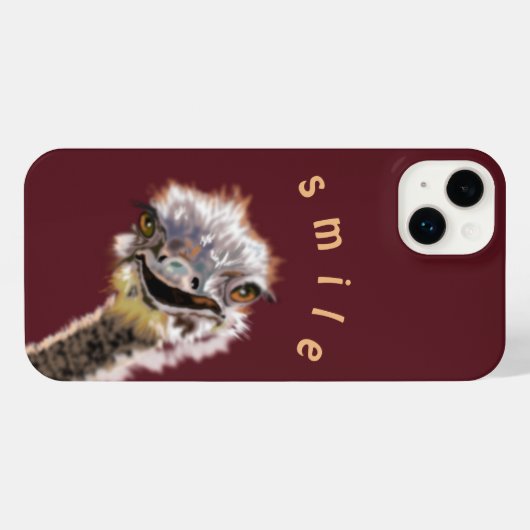 Funny Strauß iPhone Case - benutzerdefinierte Farb Hülle (Rückseite (Horizontal))