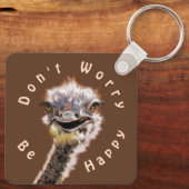 Funny Strauß Schlüsselanhänger Gift - Mach dir kei (Rückseite)