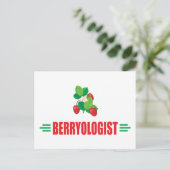 Funny Strawberries Postkarte (Stehend Vorderseite)