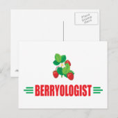 Funny Strawberries Postkarte (Vorne/Hinten)