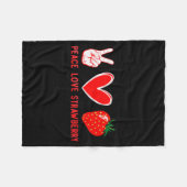 Funny Strawberry Art For Men Women Fruit Strawberr Fleecedecke (Vorderseite (Horizontal))