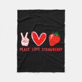 Funny Strawberry Art For Men Women Fruit Strawberr Fleecedecke (Vorderseite)