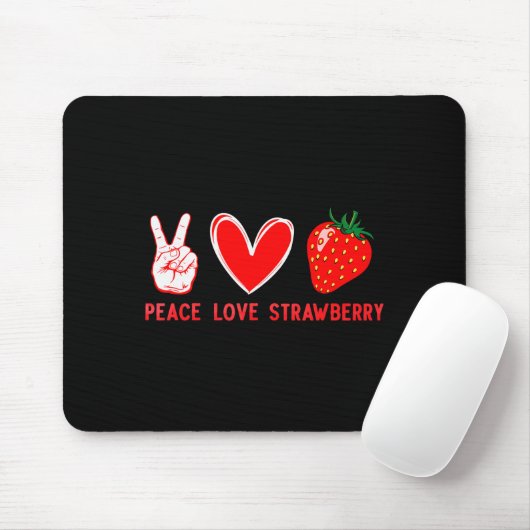 Funny Strawberry Art For Men Women Fruit Strawberr Mousepad (Mit Mouse)