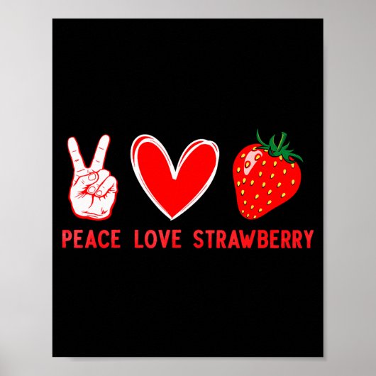 Funny Strawberry Art For Men Women Fruit Strawberr Poster (Vorne)