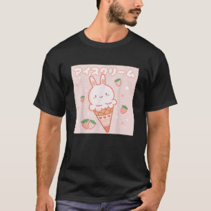Funny Strawberry Ice Cream Bunny Niedlich Kawaii A T-Shirt
