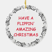 Funny Strawberry Pancakes Pub Weihnachten Keramik Ornament (Hinten)