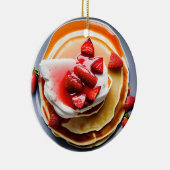 Funny Strawberry Pancakes Pub Weihnachten Keramik Ornament (Rechts)