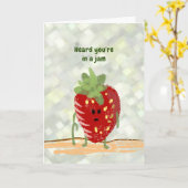 Funny Strawberry Pub Angesagte Knie Operation gut  Karte (Gelbe Blume)