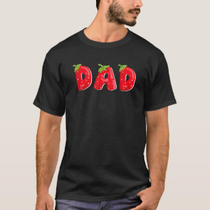 Funny Strawberry Vater Frucht Geburtstagsfamilie M T-Shirt