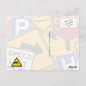 Funny Street (Road) Zeichen Postkarte (Rückseite)