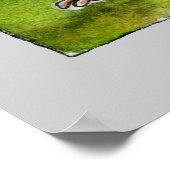 Funny Stress Cartoon Poster Print (Ecke)