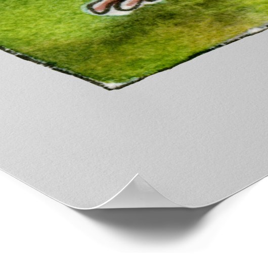 Funny Stress Cartoon Poster Print (Ecke)