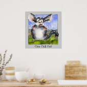 Funny Stress Cartoon Poster Print (Küche)