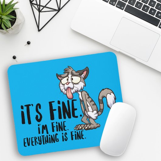 Funny Stressed Angstkatze Mousepad
