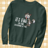 Funny Stressed Angstkatze Sweatshirt