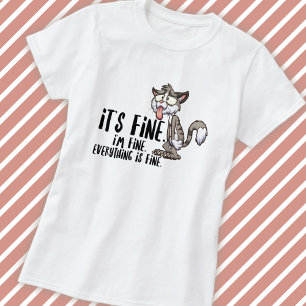 Funny Stressed Angstkatze T-Shirt