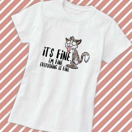 Funny Stressed Angstkatze T-Shirt