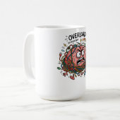 Funny Stressed Brain Overload Tangled Wires Tech E Kaffeetasse (Vorderseite Links)