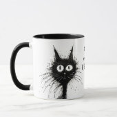 Funny Stressed Cat besser machen Mine De Caf Tasse (Links)