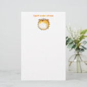 Funny Stressed Puffer Cartoon Briefpapier (Stehend Vorderseite)